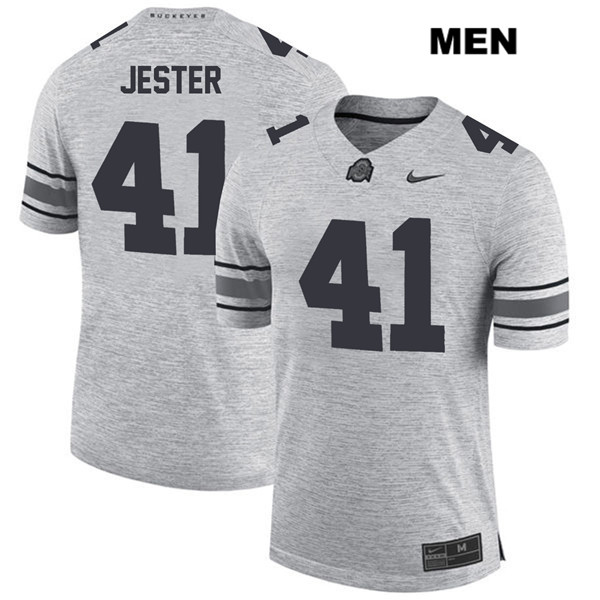 Ohio State Buckeyes Men's Hayden Jester #41 Gray Authentic Nike College NCAA Stitched Football Jersey CA19R27OK
